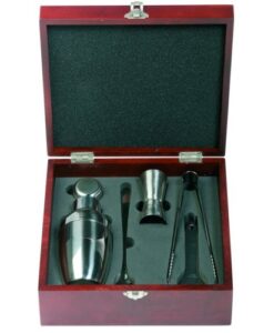 Cocktailset 5 de4lig in houten cadeauverpakking