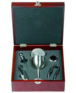 Decanteer set 7 delig in houten cadauverpakking