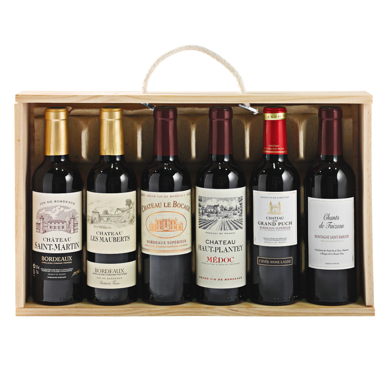 Manifestatie verdieping Rechtdoor Collectie Bordeaux wijnen Bordeaux Frankrijk in geschenkverpakking kist 6 x  37.5 cl kopen? | Gratis verzending vanaf € 50,- | Wijnkeuze-online.nl