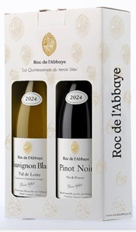nieuw Roc de l’Abbaye sauvignon blanc & pinot noir 2x 75cl. in giftpack.