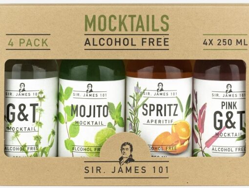 SIR. JAMES 101 GIFTSET MOCKTAILS 4 PACK X 250ML  ALCOHOL VRIJ--